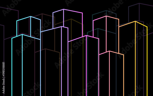 Architectural drawing sketch blueprint style. Modern architecture blueprint line art