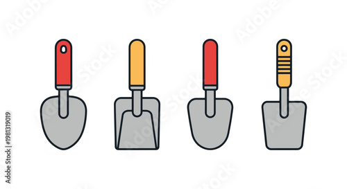 Garden Scoop Line art vector clean abstract