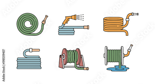 Garden Hose Line art vector minimal abstract illustration