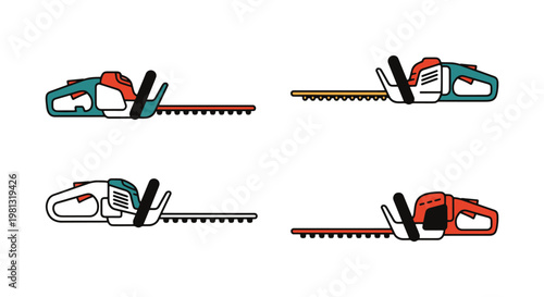 Gas Hedge Trimmer Line art minimal abstract colorful pattern