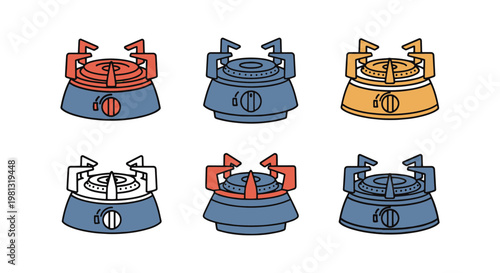 Gas burner Line art vector creative graphic abstract