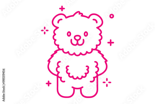 Cozy Simple Line Art Cartoon Illustration of a Fluffy Ball of Wool Yarn, Knitting and Crafts.