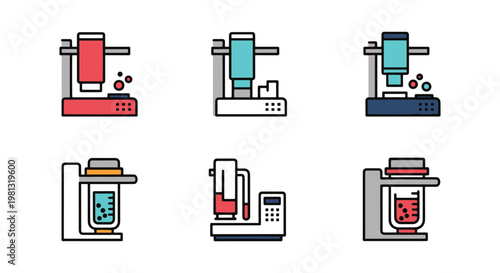 Gas chromatography column Line creative abstract decorative illustration
