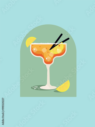 cocktail with lemon