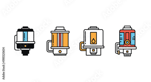 Gas humidifier chamber Line abstract color pattern vector