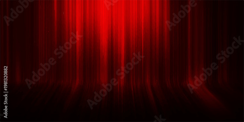Abstract vibrant crimson vertical streaks cascade gracefully downwards, conjuring an atmosphere of drama, energy, and artistic creativity.
