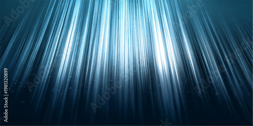 Abstract beams of light streaming downwards, a visual representation of energy, spirituality, or a sense of awe. Illuminating from an unseen source, creates a feeling of depth and wonder.