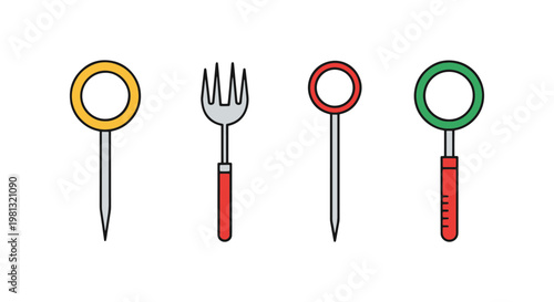 Garden Pick Line art vector modern abstract minimal shapes