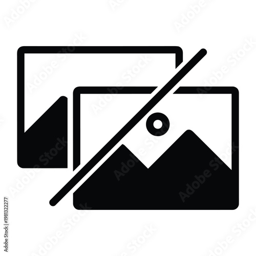 Image gallery deletion icon for user interface photo management