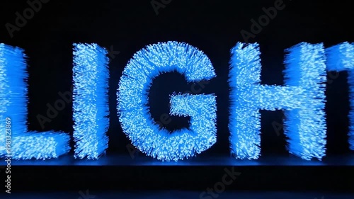 Neon Light Sign Glowing in Dark Blue Ambient Background for Modern Design