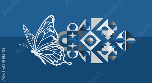 A simple and clean blue background with delicate hand-drawn lines creates a sense of calm and creativity, perfect for website design or social media c