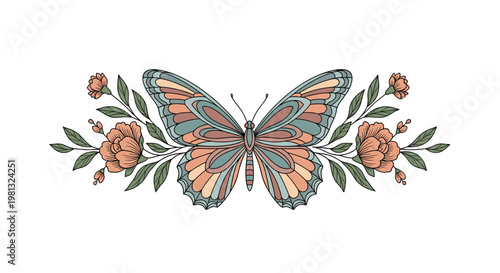 A delicate hand-drawn leaf branch, conveying a sense of natural beauty and tranquility. Ideal for branding, website design, or adding an organic touch