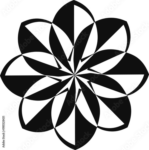 Broken Symmetry Shape Icon Vector Illustration