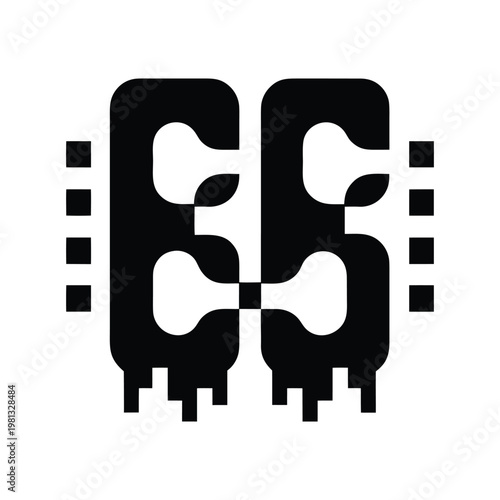 Error Symbol Tech Icon Vector Illustration