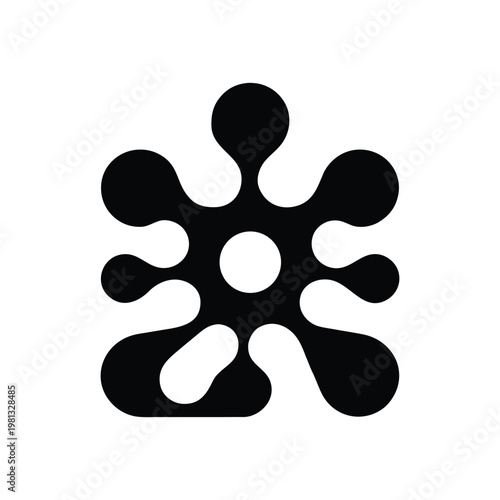 Fluid Blob Minimal Icon Vector Illustration