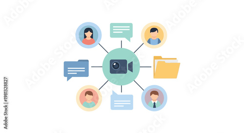 People Communicating Teamwork Collaboration Concept.