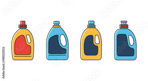Gas washing bottle Line art abstract simple illustration vector