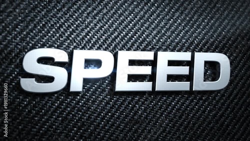 3D metallic PRE lettering on dark textured fabric background for business branding
