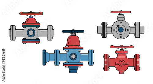 Gas pipeline regulator Line minimal shape abstract vector