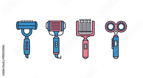 Hair Curlers Line art vector clean simple abstract