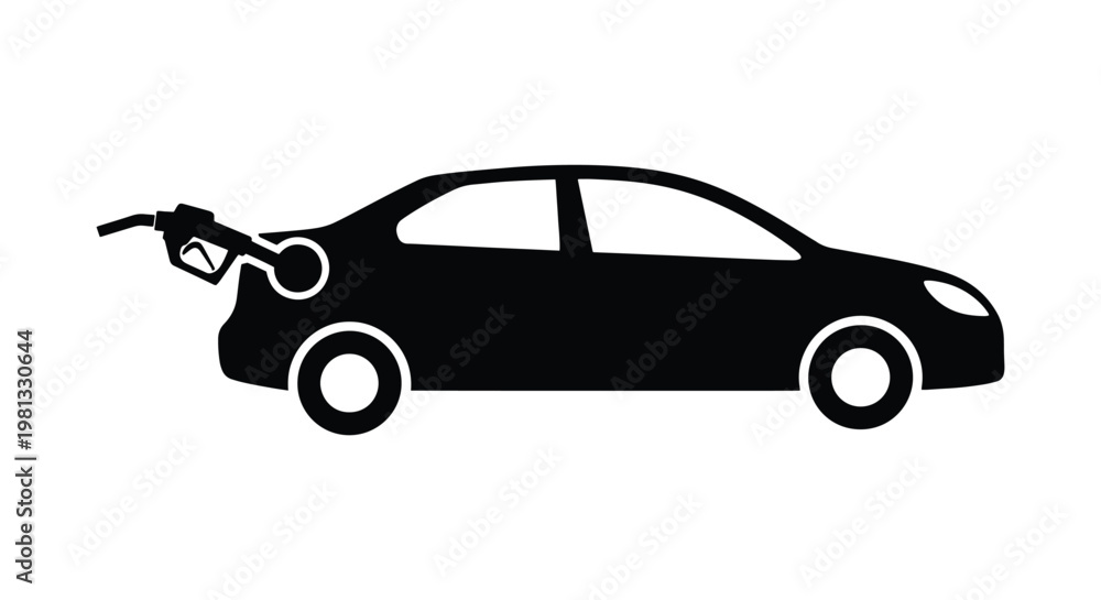 Fototapeta premium Gas Station Line art vector clean abstract shapes