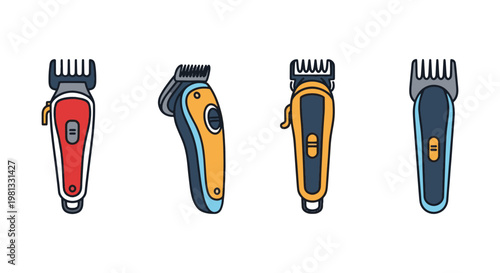 Hair Trimmers Line art vector minimal illustration
