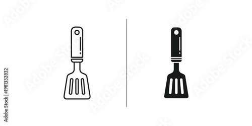 Comparison of a white and black kitchen utensil set with different handle designs