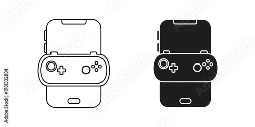 Comparison of smartphone designs with and without game controller attachments