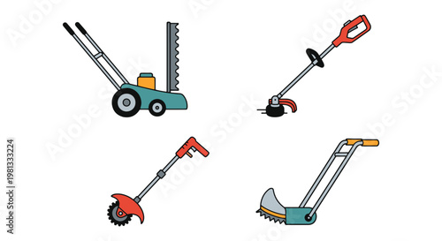 Grass Edger Line art vector creative simple abstract