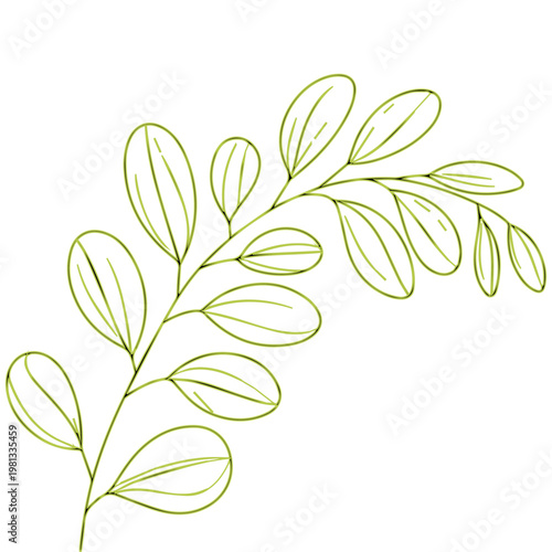 abstract floral background with leaves