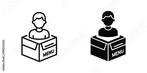 Contrast between a regular user and a premium or special user accessing a menu.