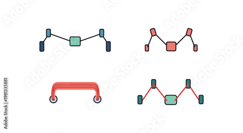 Guy lines Line art vector set clean abstract color pattern