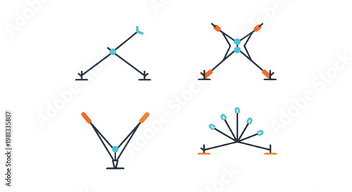 Guy lines Line art vector set simple minimal shapes