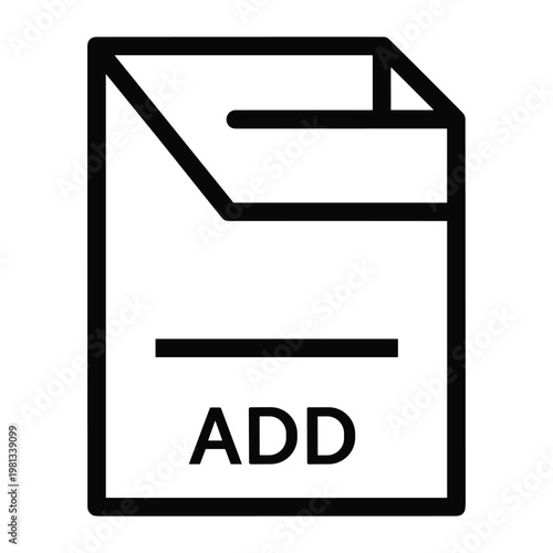 Add document icon with text vector graphic