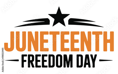 Juneteenth Freedom Day Celebration Emblem
