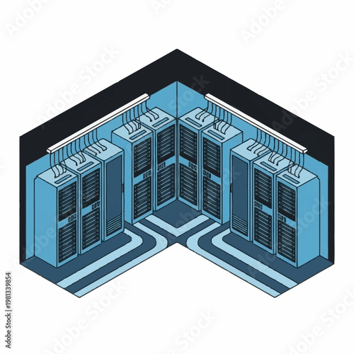 Large computer server storage system.