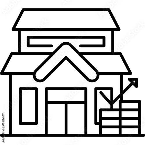 Real Estate Income Outline Icon