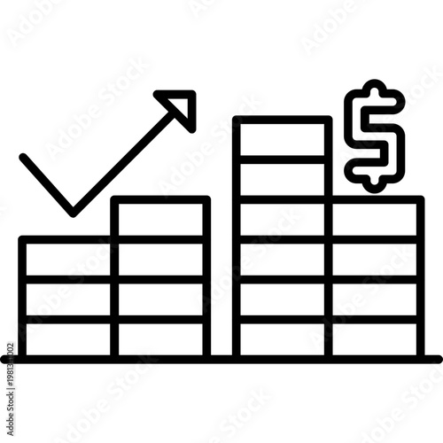 Crowdfunding Profit Outline Icon