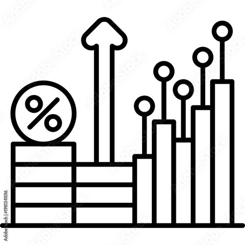 Profit Increase Outline Icon