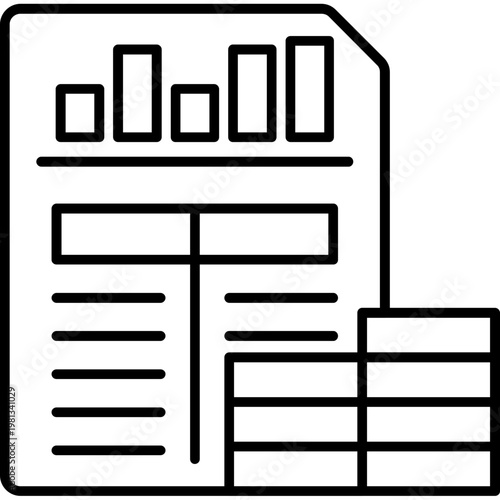 Balance Sheet Outline Icon