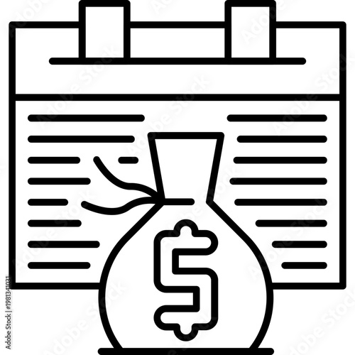 Monthly Profit Outline Icon