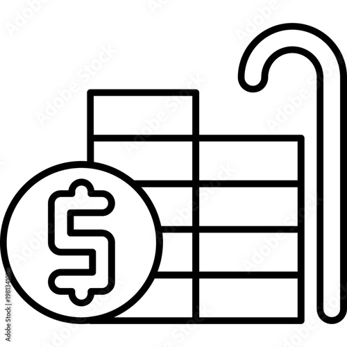 Retirement Fund Outline Icon