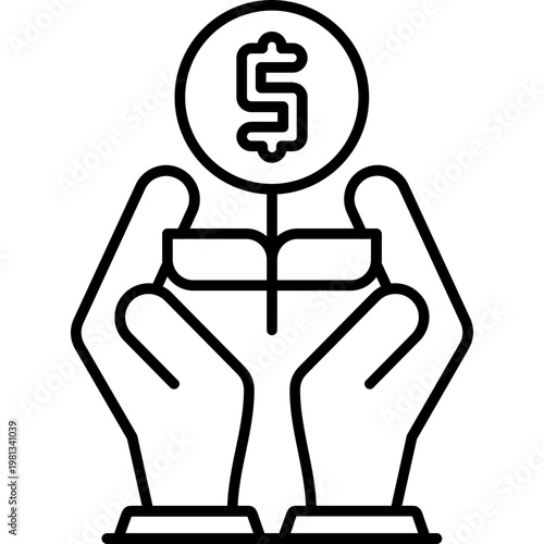 Smart Investment Outline Icon