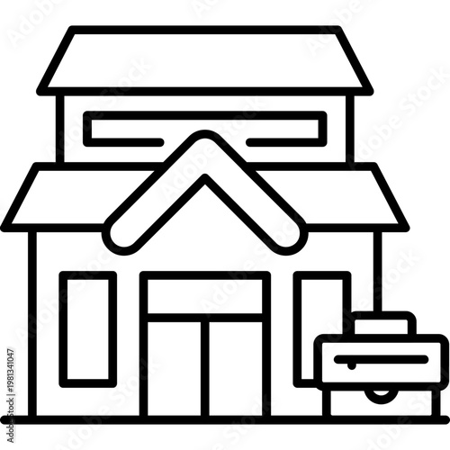 Real Estate Portfolio Outline Icon
