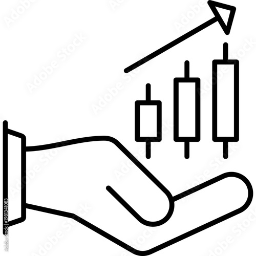 Dividend Chart Outline Icon