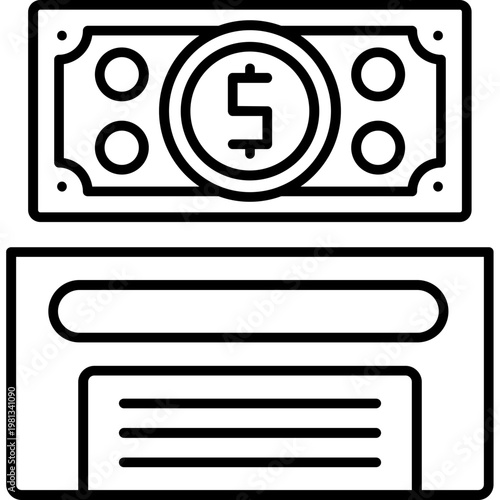 Profit Box Outline Icon