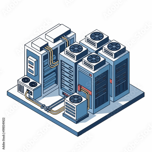 Large Industrial Server Computer Systems.