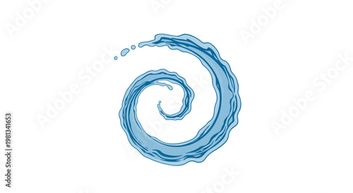 Swirling motion of blue liquid.