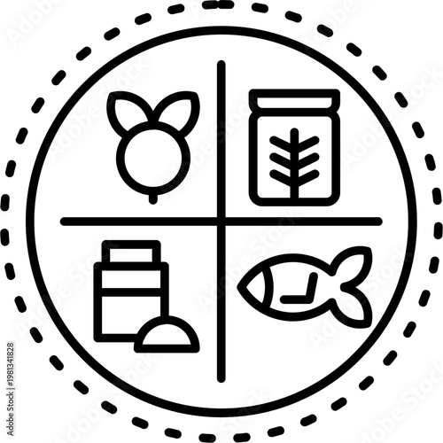 Nutrient Chart Outline Icon