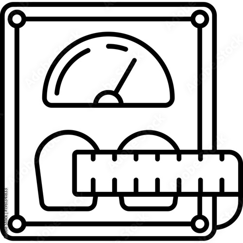 Weight Scale Outline Icon